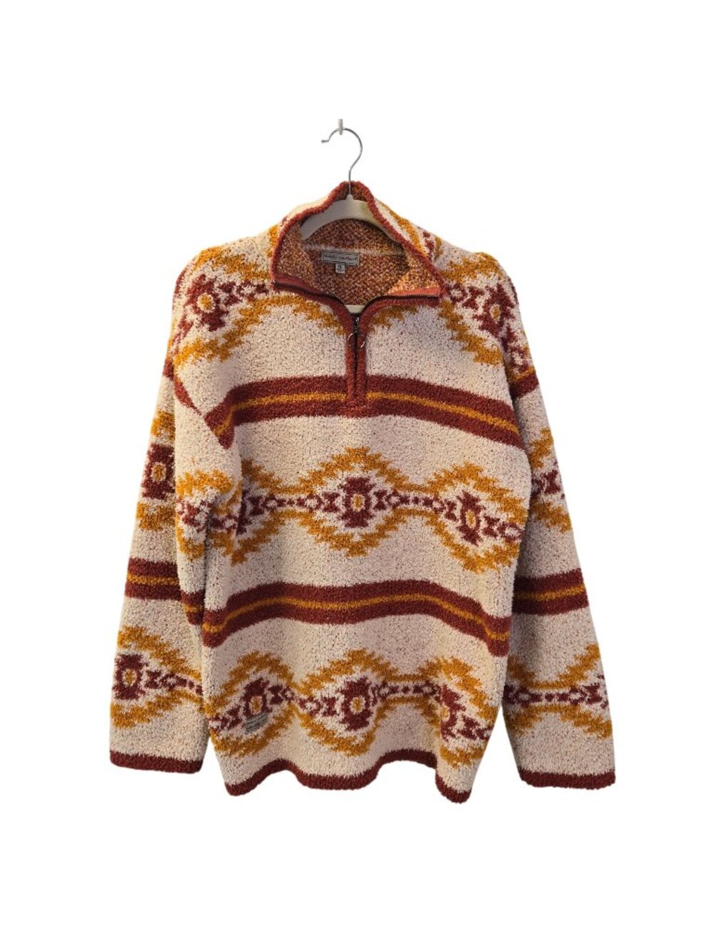 Simply Southern Aztec Southwestern Pattern Quarter Zip Fleece Jacket Size XL